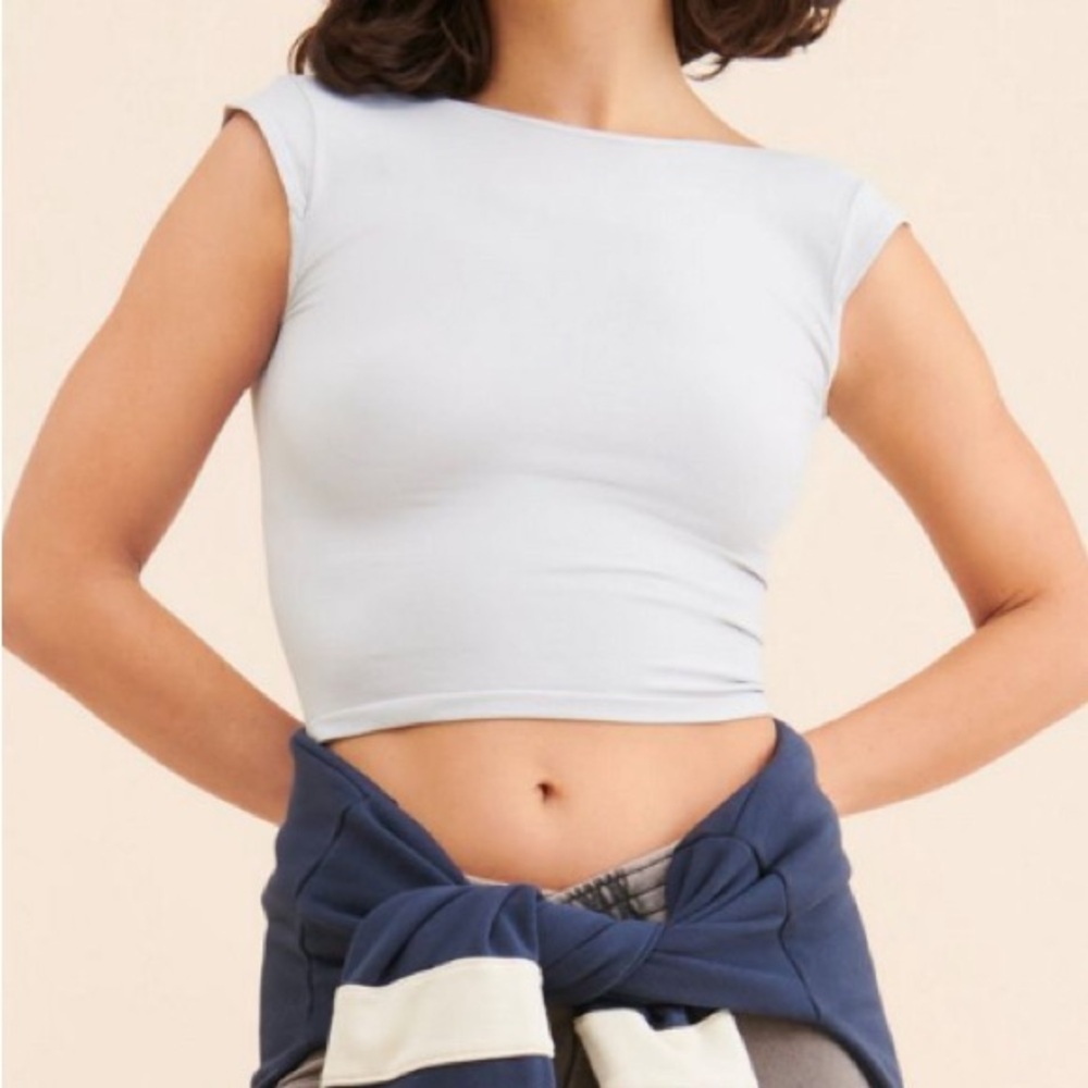 Free People Low Back Seamless Tee